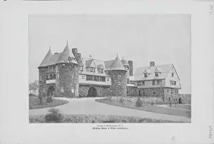 Prints of Engraving, from a picture, or the Osborn Residence in Mamaroneck, created by architects: McKim, Mead and White, as built in the style of Norman castles of the eleventh and twelfth centuries Urban Echoes of America’s Golden Age: House In Mamaroneck