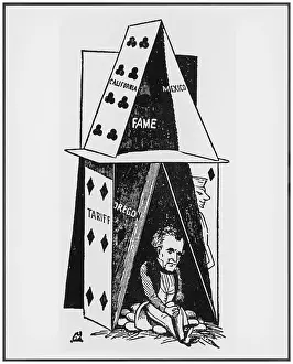 Mexico Prints: This is the House that Polk Built Editorial Cartoon