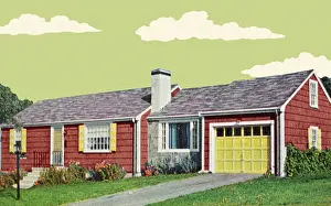 Residential Structure Prints: House in the Suburbs