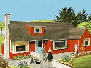 Residential Structure Prints: House in the Suburbs