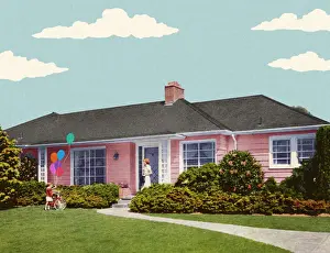 Residential Structure Prints: House in the Suburbs