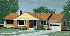 Residential Structure Prints: House in the Suburbs