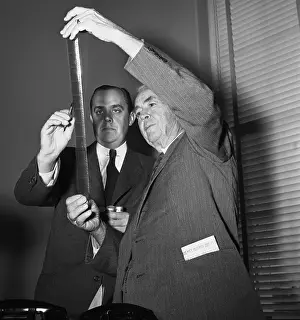 Espionage Prints: House Un-American Activities Investigators Looking at Microfilm