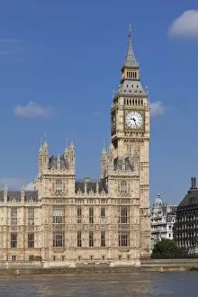 Images Dated 7th August 2014: Houses of Parliament, Big Ben, Thames, London, England, United Kingdom
