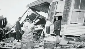 Galveston Prints: Housing Destroyed by Hurricane