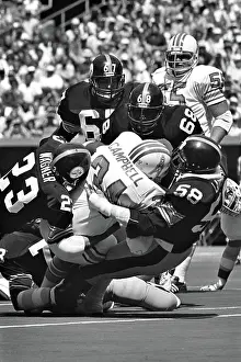 Football Prints: Houston Oilers v Pittsburgh Steelers