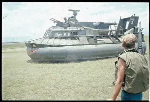 Hovercraft During Patrol at Canal Zone