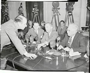 Thomas A Prints: Howard Hughes Attorney Talking to Senator Homer Ferguson