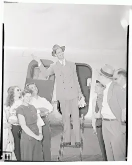 Howard Hughes Boarding Plane After Trial