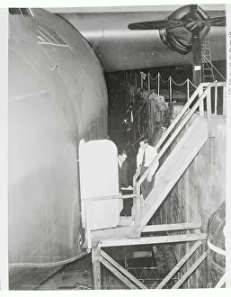 Howard Hughes Entering the Hercules Airplane