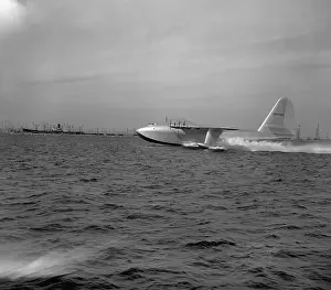 San Pedro Prints: Howard Hughes Flying Boat in Action