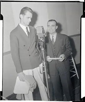 Howard Hughes in NBC Studio with Clinton Twiss