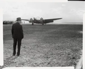 Fairbanks Prints: Howard Hughes Plane Landing in Alaska