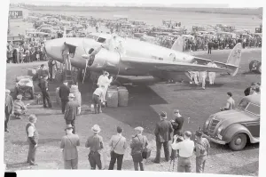Fairbanks Prints: Howard Hughes Refuels his Super Electra in Alaska