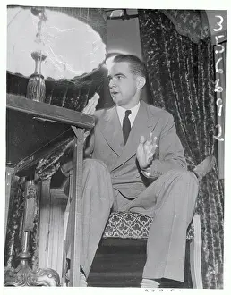 Howard Hughes Sitting on the Witness Stand