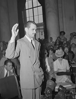Howard Hughes Taking Oath