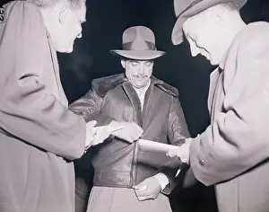 Howard Hughes Talking with Reporters