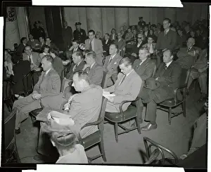 Howard Hughes with His Witnesses at Senate Hearing