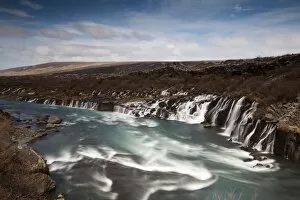 Hraunfossar waterfalls, Husafell, Iceland, Europe