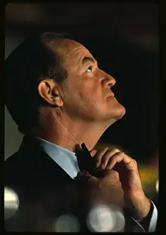 Hubert H. Humphrey Adjusting His Tie