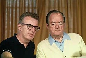 Obrien Prints: Hubert Humphrey Listening to His Campaign Manager