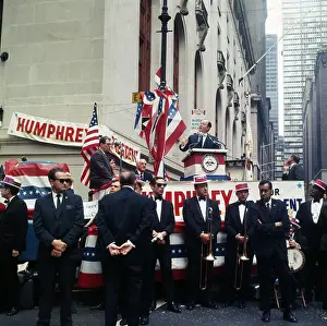Hubert Humprey Making a Speech