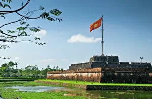 Fort Gallery: Hue Citadel, flag tower, Hue, North Vietnam, Vietnam, Southeast Asia, Asia