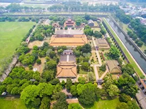 Images Dated 17th April 2016: Hue Imperial Royal Palace from drone. Hue, Vietnam