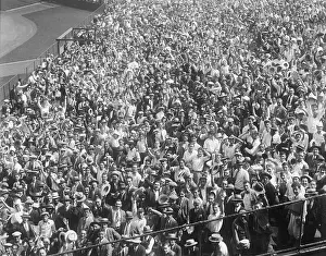 Huge Crowd of Baseball Fans During Game