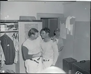 Hugh Casey Chatting with Cookie Lavagetto