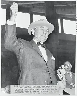 Hugh Roy Cullen Giving Thumbs Up Signal