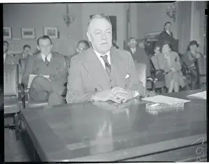Johnson Prints: Hugh S. Johnson Sitting at Table