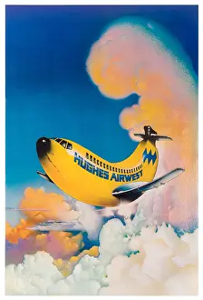 Hughes Banana Jet Poster