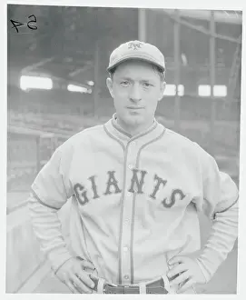 Hughie Critz Posing in Baseball Uniform