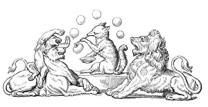 Kaulbach Prints: Humanized animals illustrations: Decoration