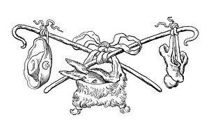 Kaulbach Prints: Humanized animals illustrations: Decoration