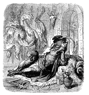 Kaulbach Prints: Humanized animals illustrations: Fox
