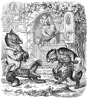 Kaulbach Prints: Humanized animals illustrations: Foxes
