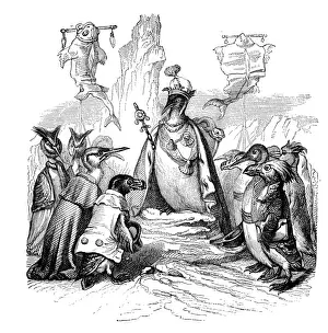 Sceptre Prints: Humanized animals illustrations: King Penguin