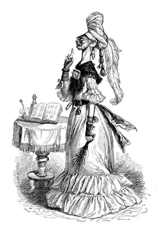 Humanized animals illustrations: Monkey lady
