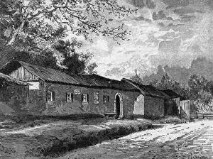 Prints of circa 1800: The house in Rohrau, Austria where the composer Franz Josef Haydn (1732 - 1809) was born. Original Artist - Johann Reinhart (Photo by Hulton Archive/Getty Images) Famous Music Composer Prints: Humble Start