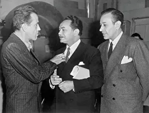 Humphrey Bogart with Edward G. Robinson and George Raft