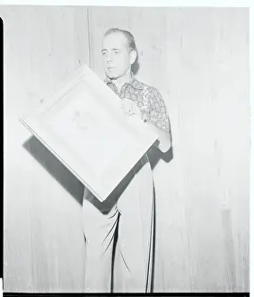 Humphrey Bogart Holding Illustration by His Mother