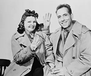 Humphrey Bogart and Mayo Methot Giving Signals
