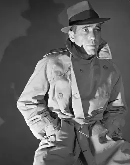 Humphrey Bogart in Trench Coat and Fedora