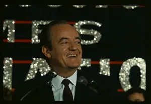 Optimism Prints: Humphrey With Cheering Supporters