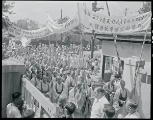 Hundreds of Monks Demonstrating