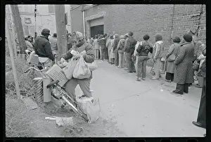 Hundreds Wait for Free Food in Detroit