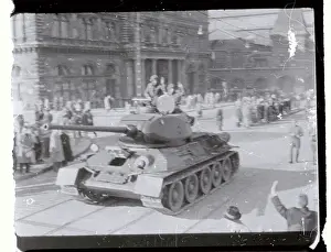 Budapest Prints: Hungarian Army Waving to Passersby