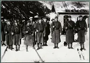 Hungarian Troops Posing in Snow